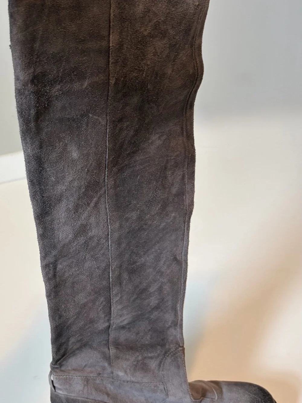 Boutique 9 Over-the-Knee Suede Boots in Charcoal Gray